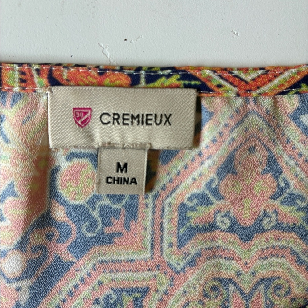Cremieux Short Sleeve, Tie Front Blouse, Size Medium, Lightweight, Worn Once - Picture 5 of 8